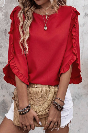 Ruffle Detail Top