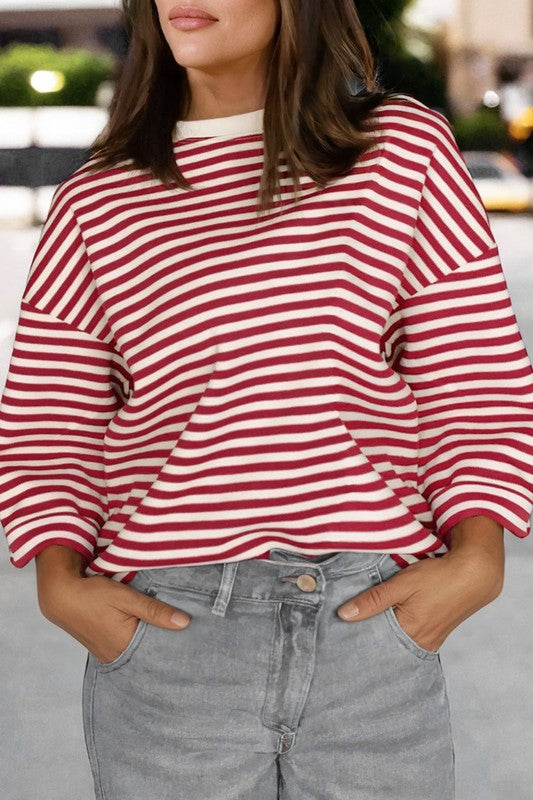 Back Bow Striped Top