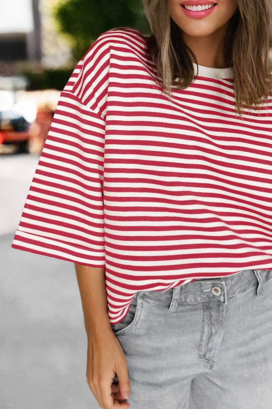 Back Bow Striped Top