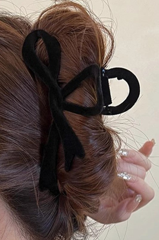 Velvet Bow Knot Hair Clip