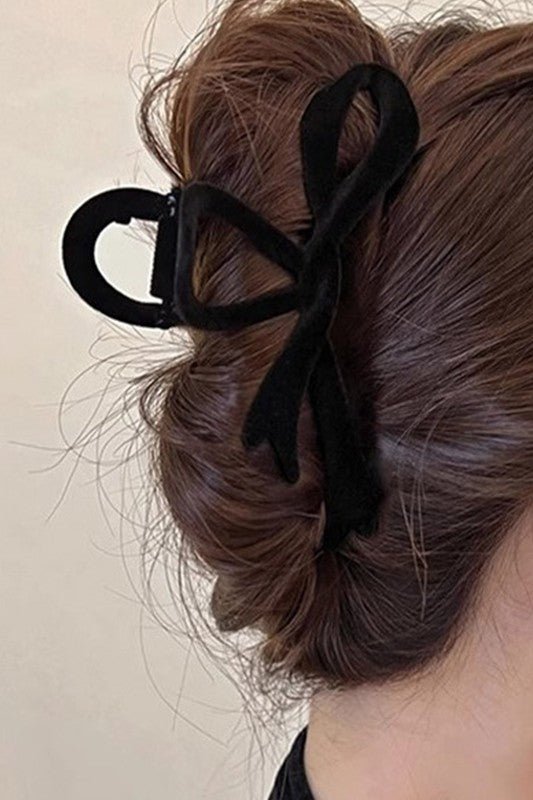 Velvet Bow Knot Hair Clip