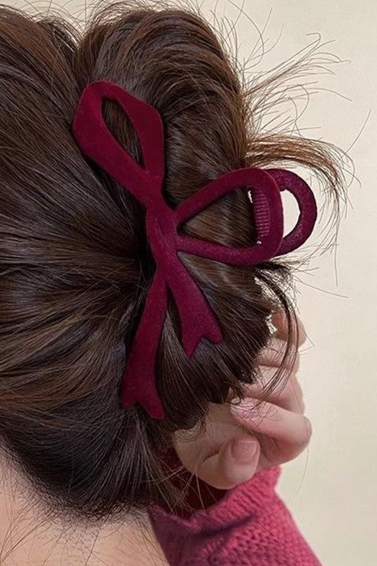 Velvet Bow Knot Hair Clip