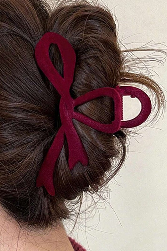 Velvet Bow Knot Hair Clip