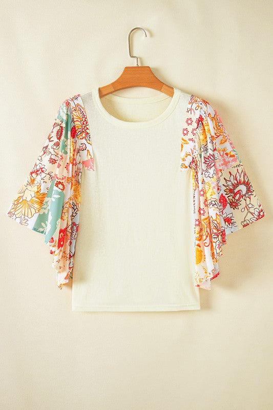 Floral Batwing Top