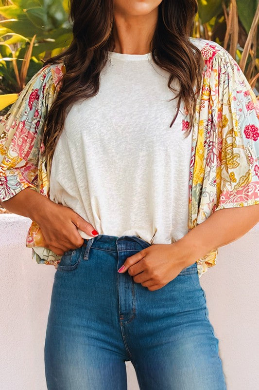 Floral Batwing Top