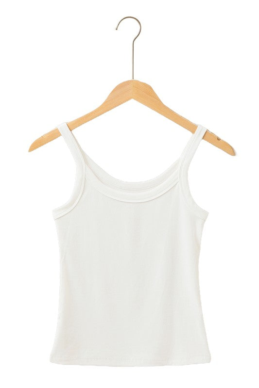 White Spaghetti Strap Tank Top