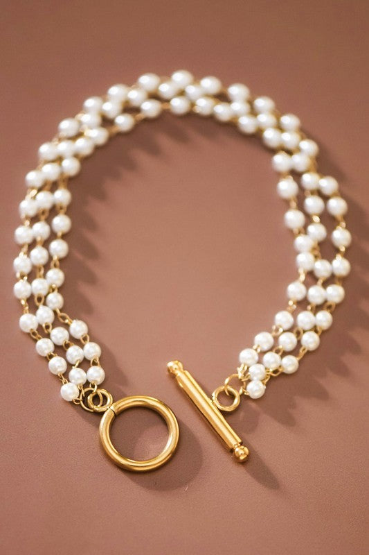 Pearl Toggle Bracelet