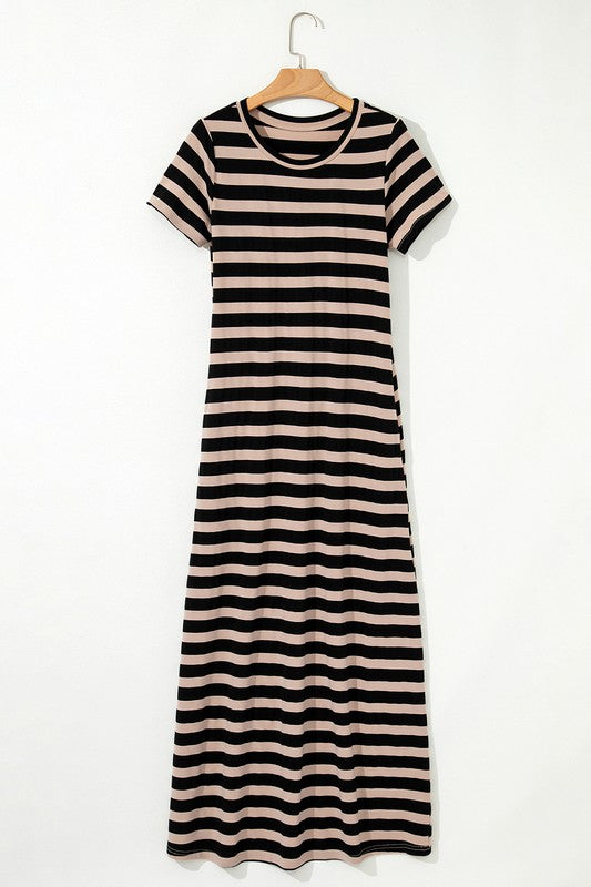 Black & Taupe Maxi Dress - 2