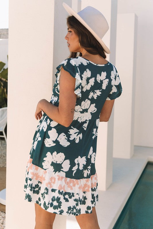 Jade & Pink Floral Dress