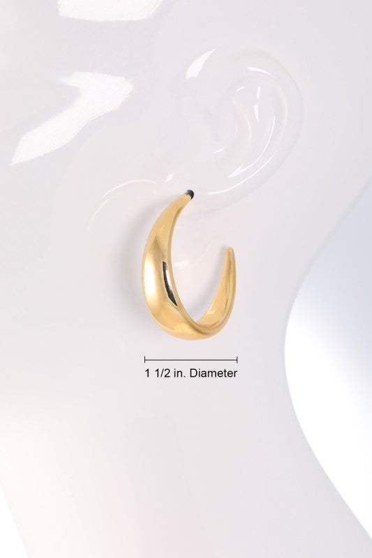 Gold Loop Post Earrings