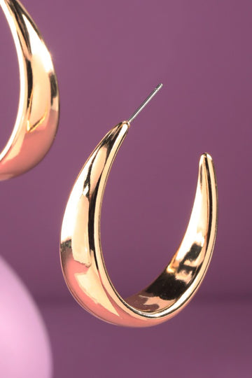 Gold Loop Post Earrings