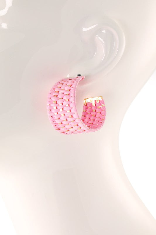 Raffia Hoop earrings