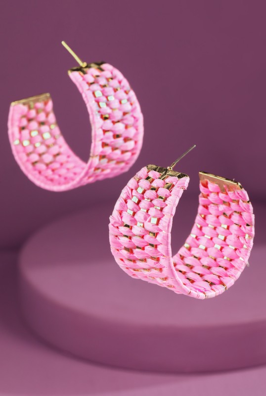 Raffia Hoop earrings