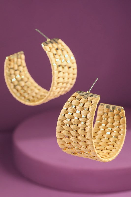 Raffia Hoop earrings