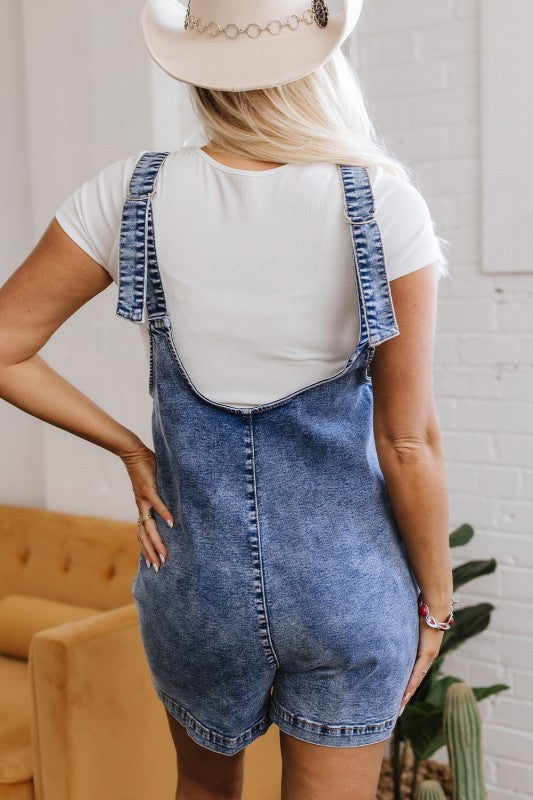 Denim Romper - 2