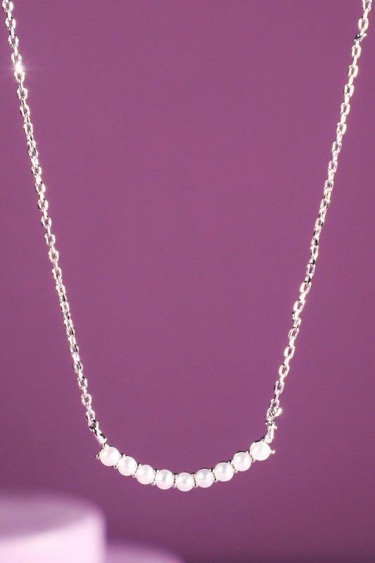 Brass Silver Pendant Necklace