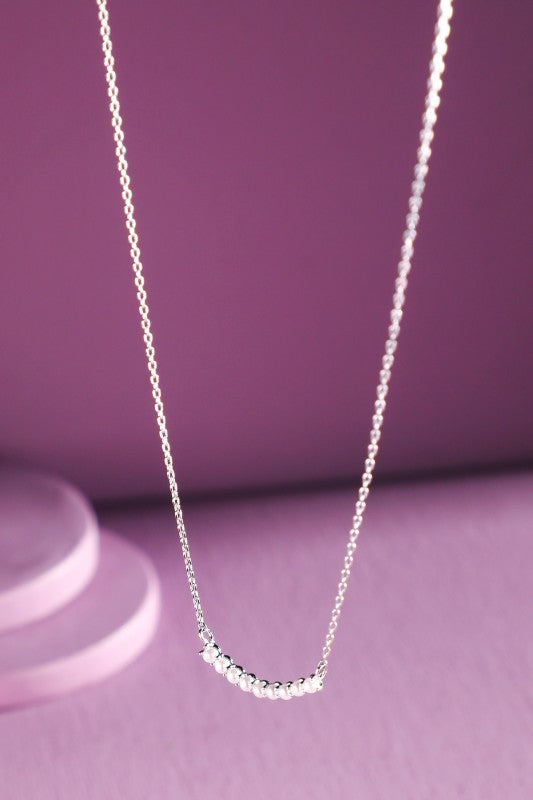 Brass Silver Pendant Necklace