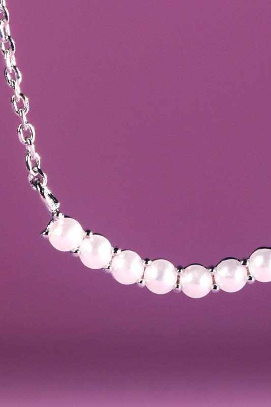 Brass Silver Pendant Necklace