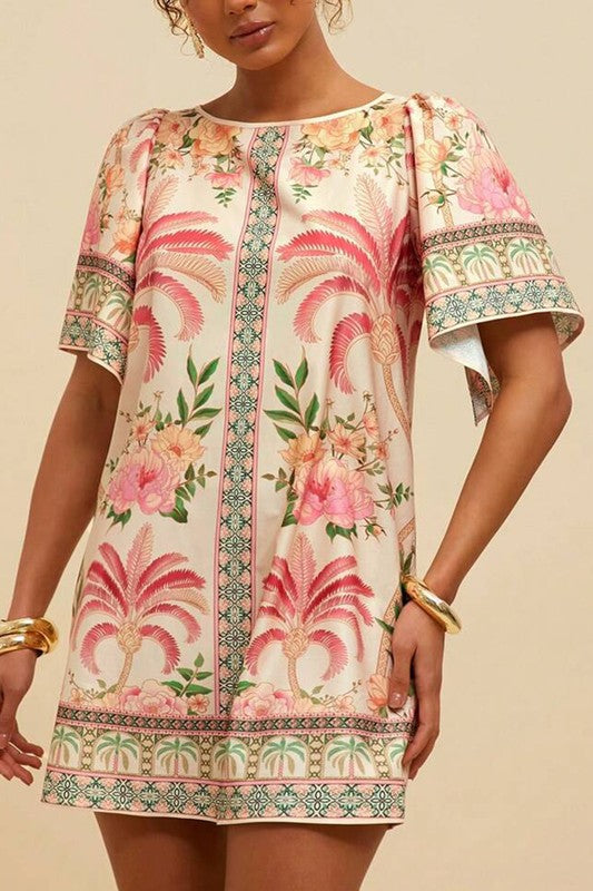 Floral Print Shift Dress