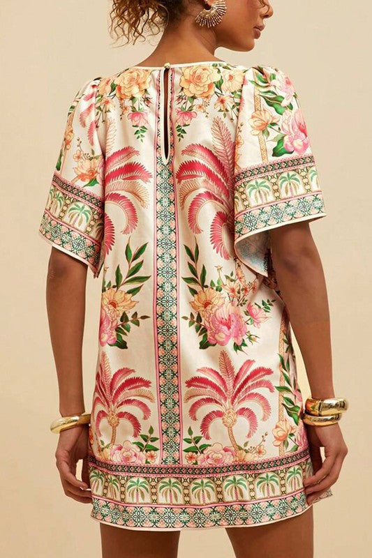 Floral Print Shift Dress