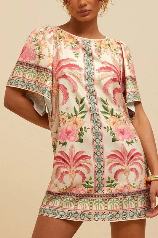 Floral Print Shift Dress