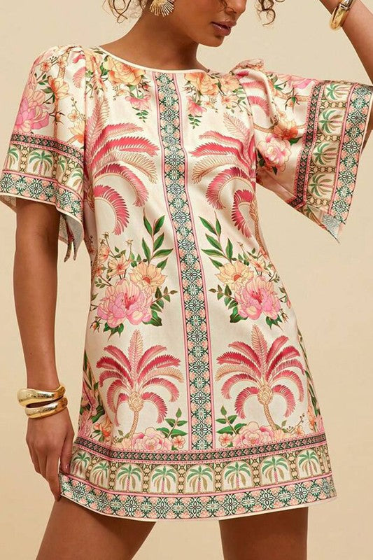 Floral Print Shift Dress
