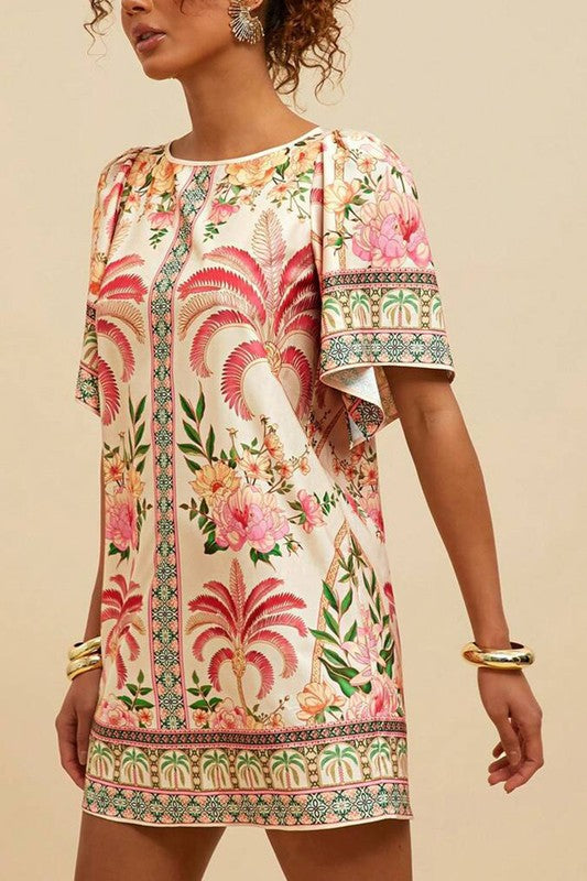 Floral Print Shift Dress