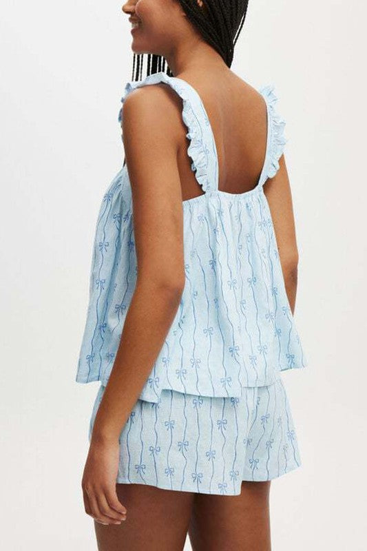 Ruffled Bow Pajamas