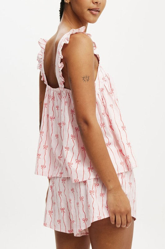 Ruffled Bow Pajamas