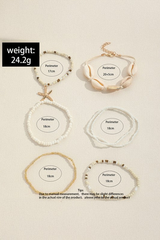 Starfish & Shell Bracelets