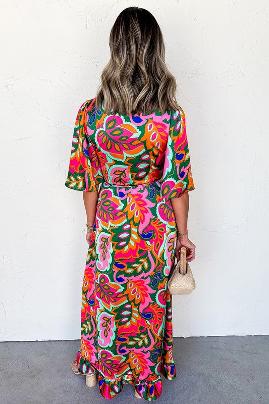 Summer Tropics Colorful Maxi Dress