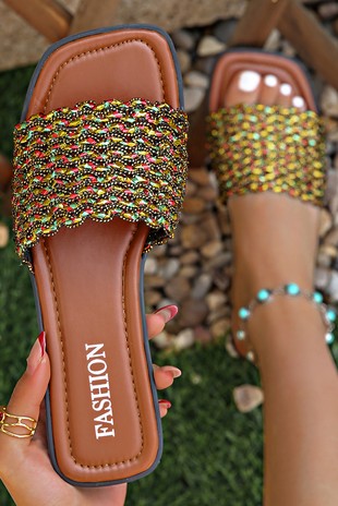 Crochet Shimmer Braided Slides