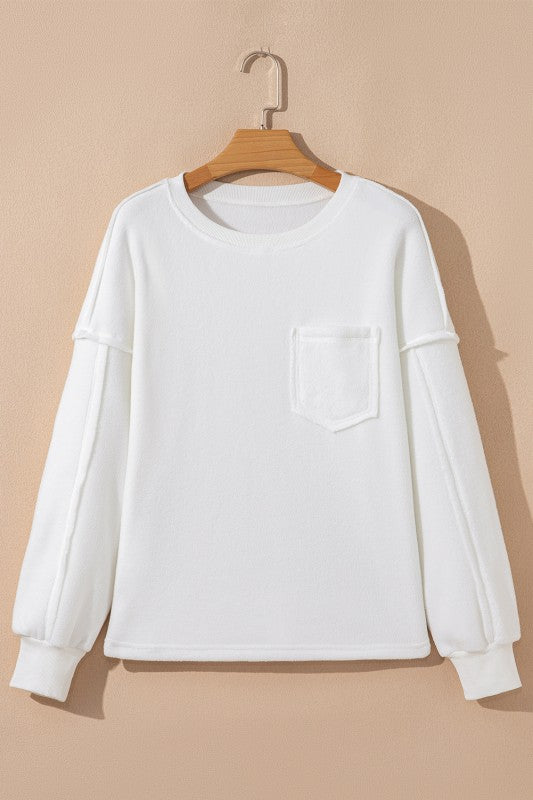 Winter White Pocket Pullover - 2