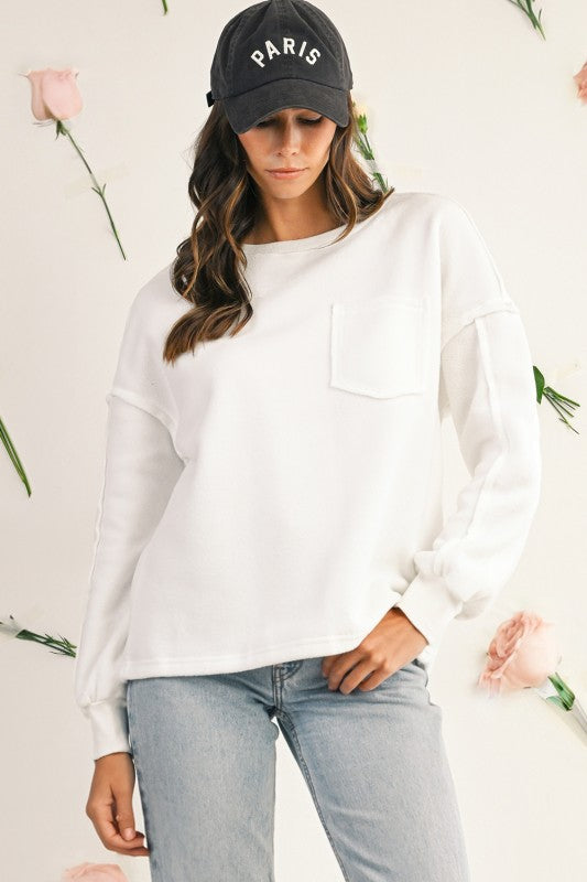 Winter White Pocket Pullover - 2