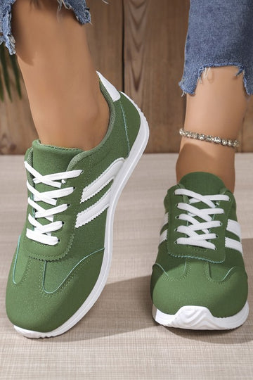 Color Patch Microfiber Sneakers - 5