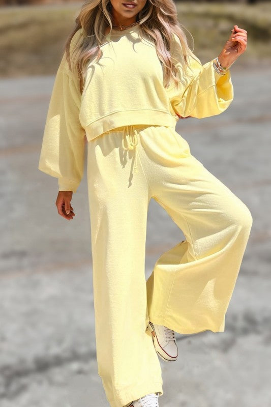 Wide Leg Pants Set - 2