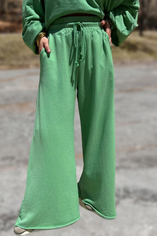 Wide Leg Pants Set - 2