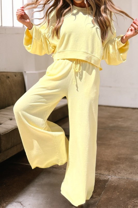 Wide Leg Pants Set - 2