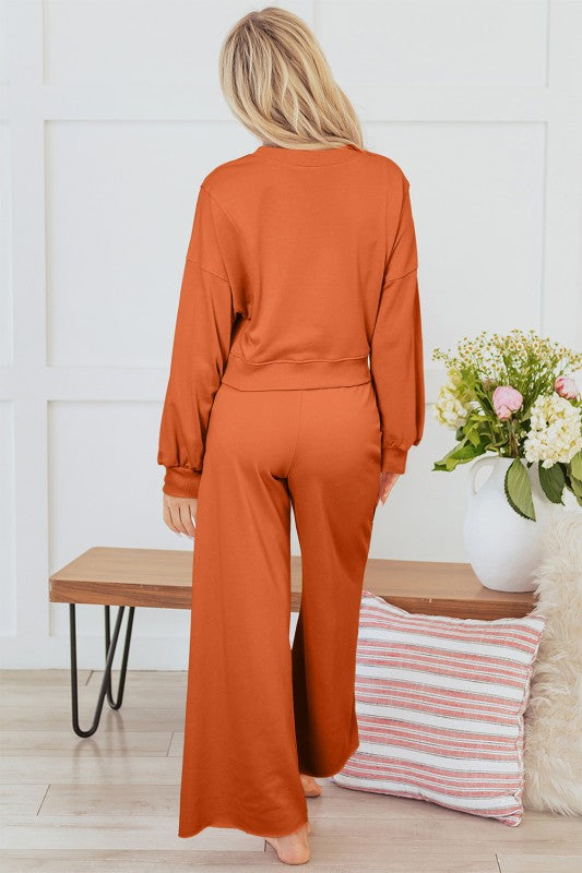 Crop Sweater Leisure Set
