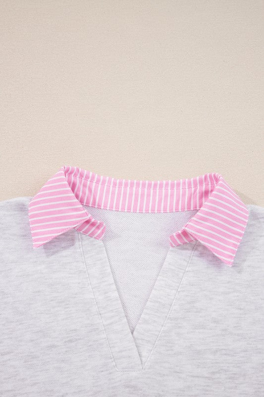 Gray & Pink Frill Contrast Set