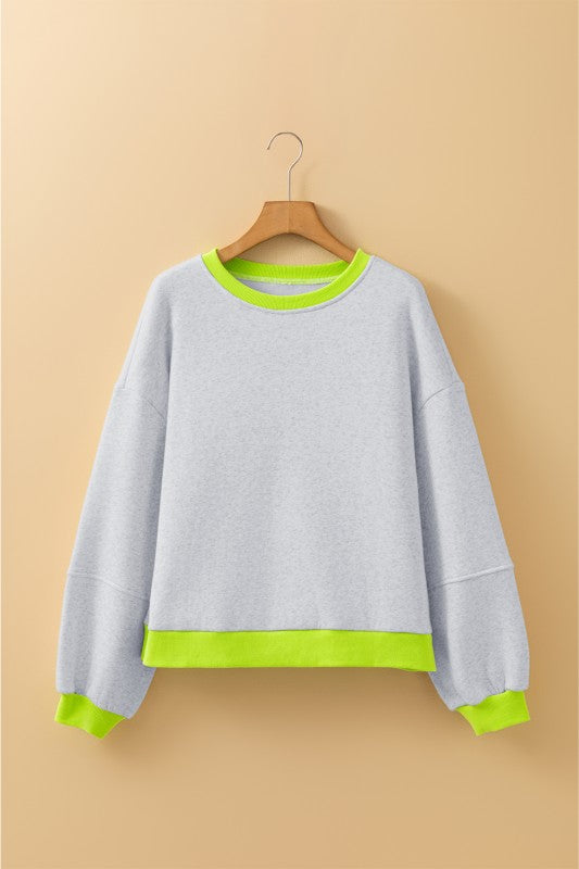 Contrast Oversized Sweatshirt - 2