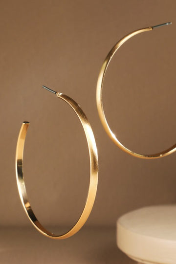 Classic Matte Gold Hoops