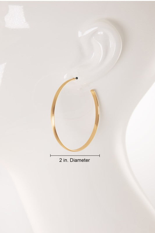 Classic Matte Gold Hoops