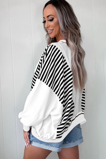 Striped Patchwork Pullover