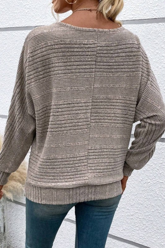 Pin Stripe Button Neck Top - 2