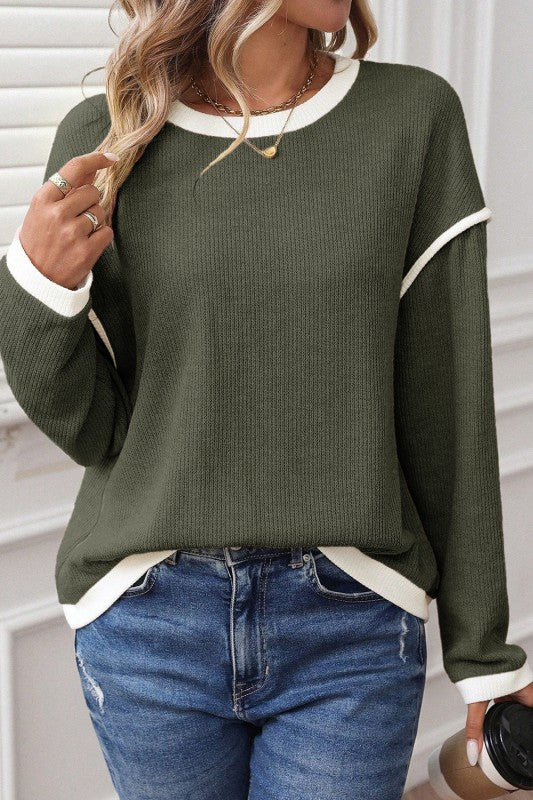 Contrast Trim Top - 3