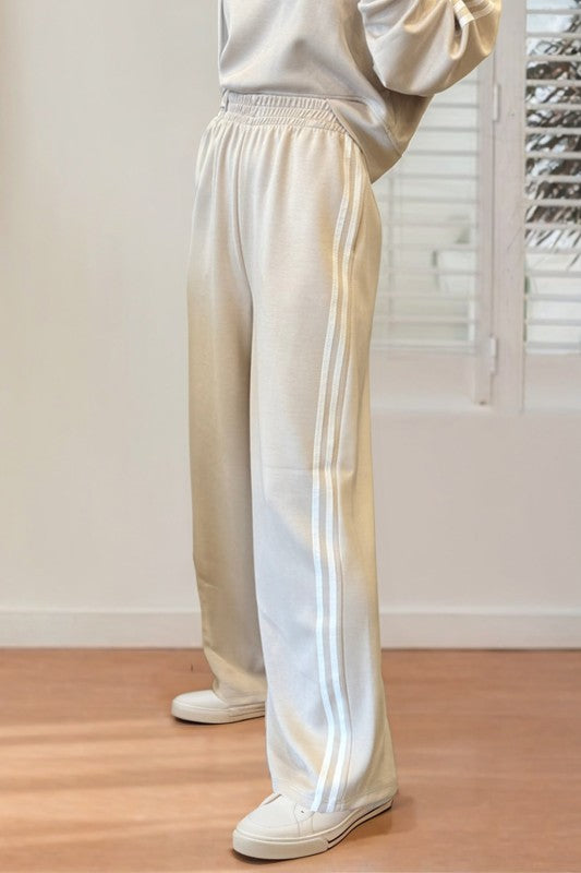 Knit Crop Pullover Wide Leg Pant Set
