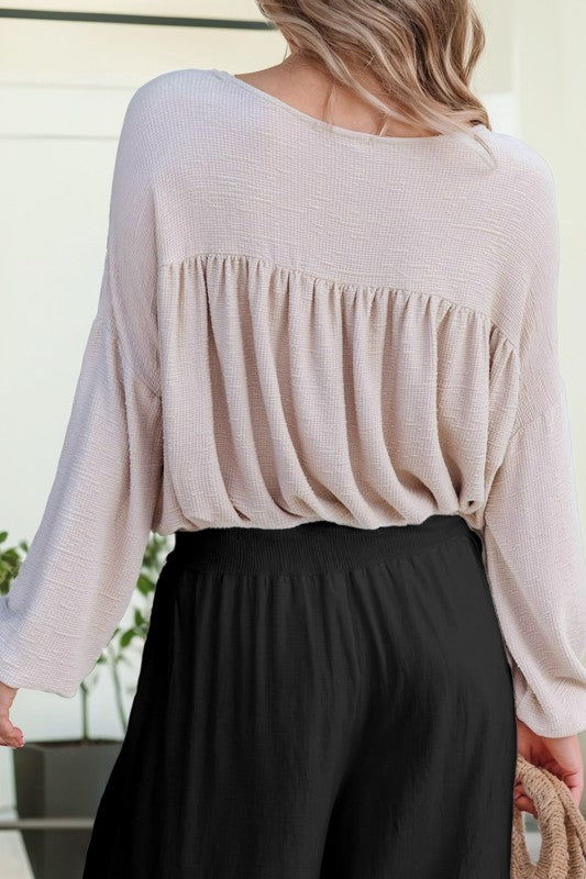 Jet Stream Pleated Blouse