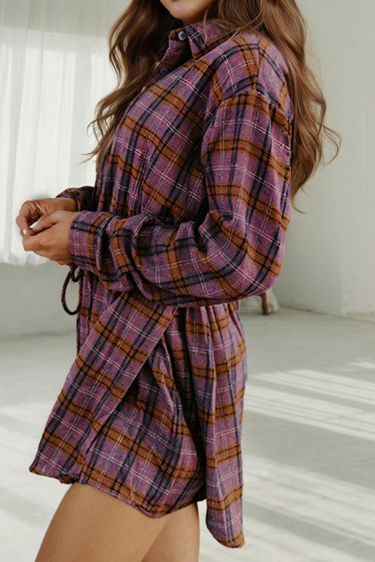 Plaid Shirt Dress