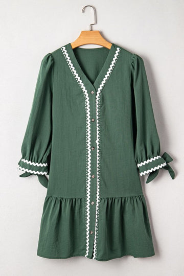 Fall Ric Rac Pocket Dress